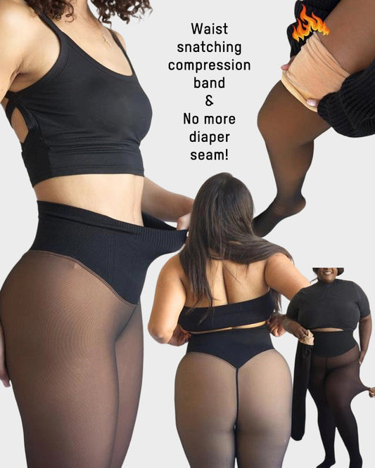 Viral One-Seam Shaping Fleece Tights