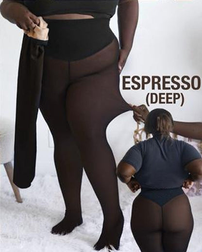 Viral One-Seam Shaping Fleece Tights