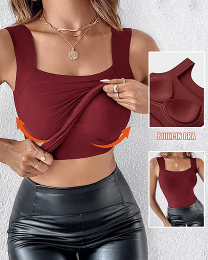 Women's Sleeveless Double-Layer Tank Tops Shaping Vest
