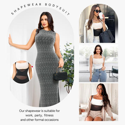 Shapecurve Shapewear Bodysuit Mesh Breathable, Invisible Tummy Control