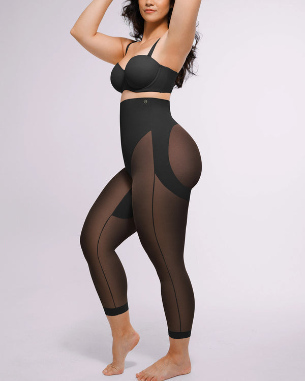 Shapecurve 3D Butt-Lifting Mesh Capri Tights