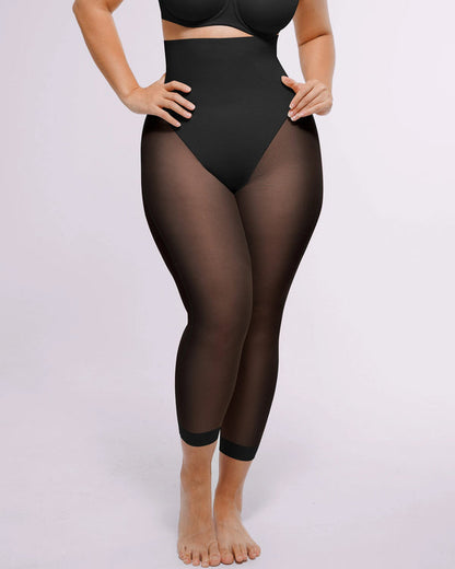 Shapecurve 3D Butt-Lifting Mesh Capri Tights
