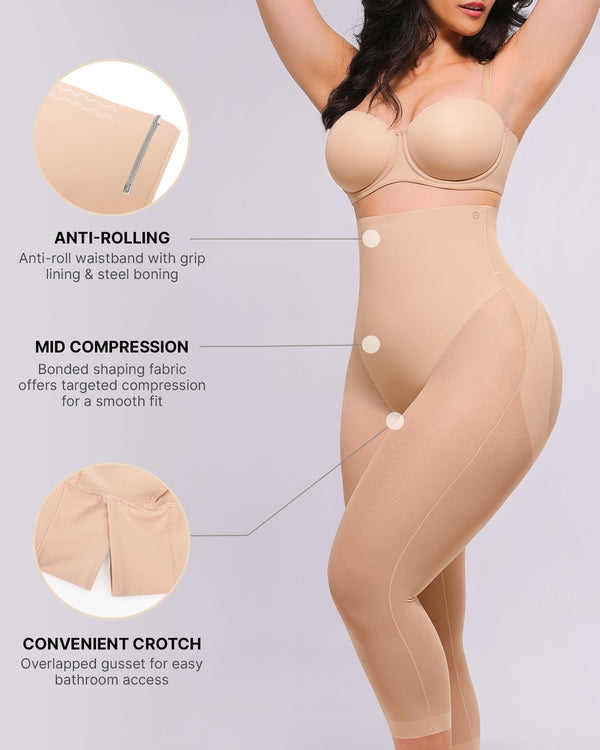 Shapecurve 3D Butt-Lifting Mesh Capri Tights