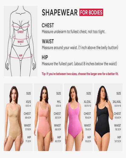 Women Seamless Round Neck Tummy Control Bodysuit