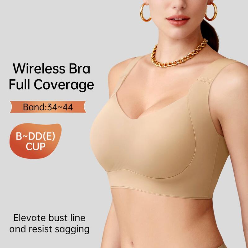 Wireless Push-Up Jelly Support Seamless Bra for Women