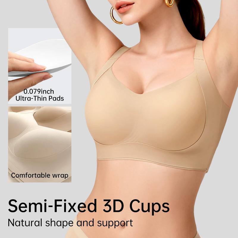 Wireless Push-Up Jelly Support Seamless Bra for Women