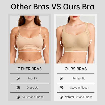 Wireless Push-Up Jelly Support Seamless Bra for Women
