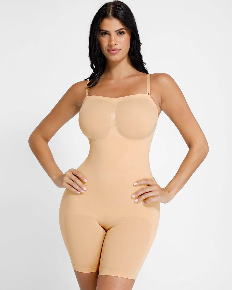 Shapecurve Seamless Strapless Bodysuit with Removable Straps