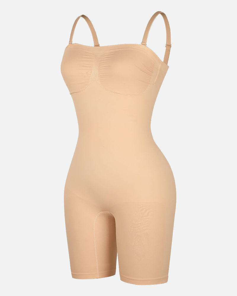 Shapecurve Seamless Strapless Bodysuit with Removable Straps