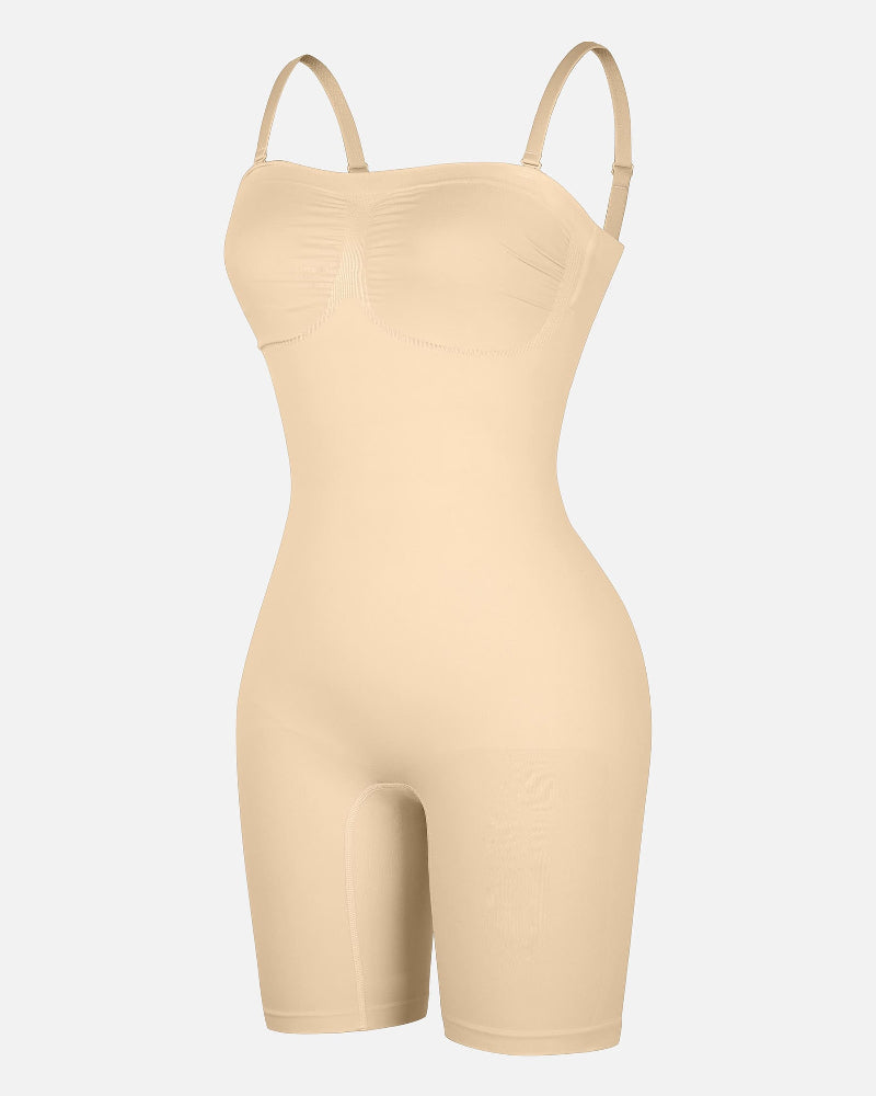Shapecurve Seamless Strapless Bodysuit with Removable Straps