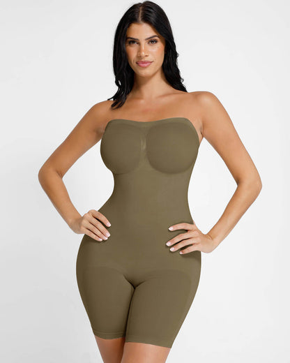 Shapecurve Seamless Strapless Bodysuit with Removable Straps
