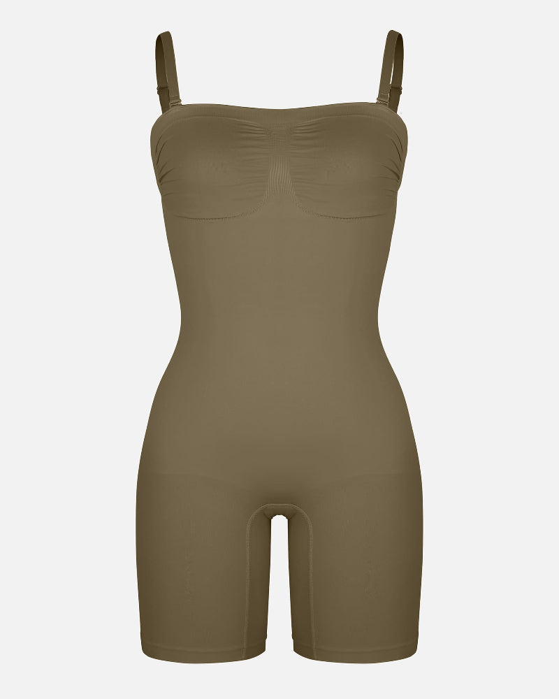 Shapecurve Seamless Strapless Bodysuit with Removable Straps
