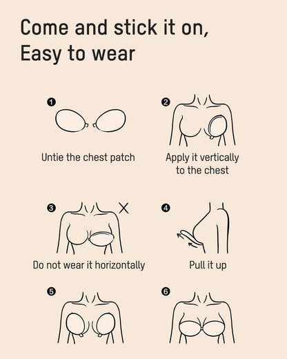 Front Closure Adhesive Invisible Push-Up Bra