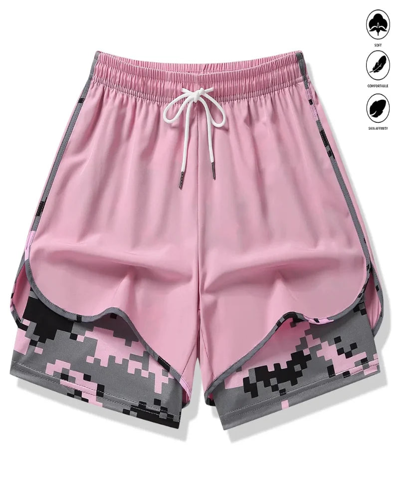 Womens Athletic Shorts with Built In Liner and Drawstring Waist