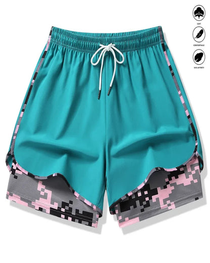 Womens Athletic Shorts with Built In Liner and Drawstring Waist