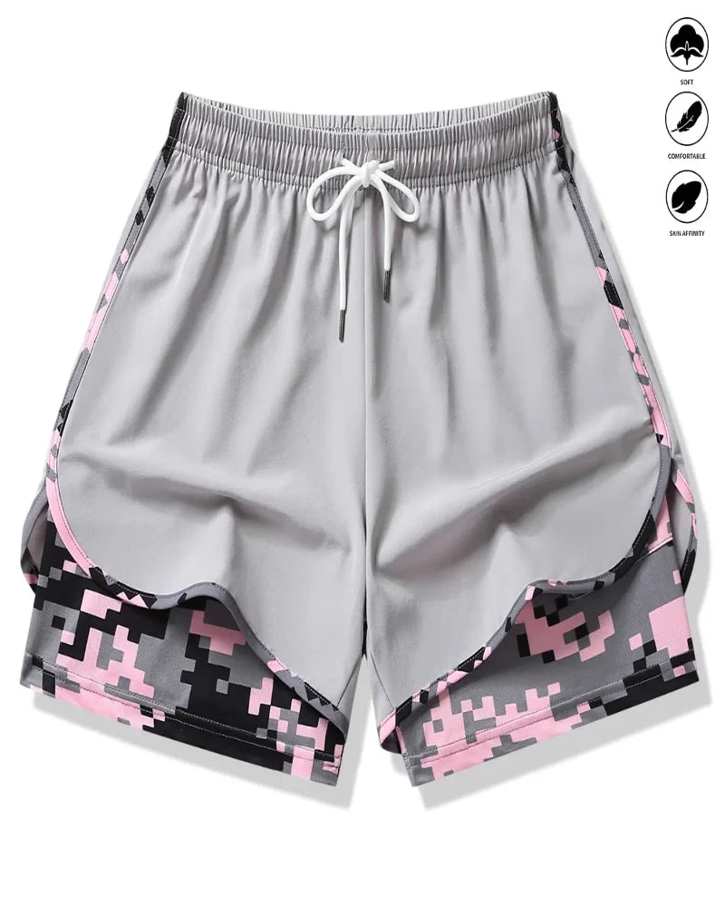 Womens Athletic Shorts with Built In Liner and Drawstring Waist