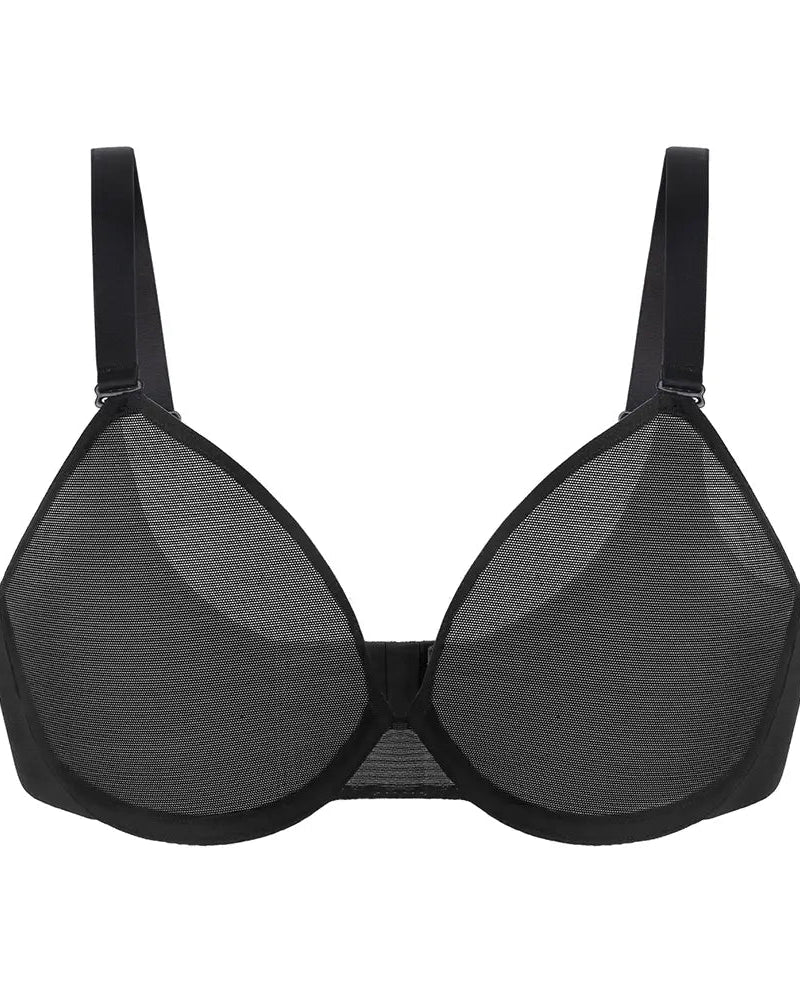 Air Light Plus Size Mesh Underwire Minimizer Bra