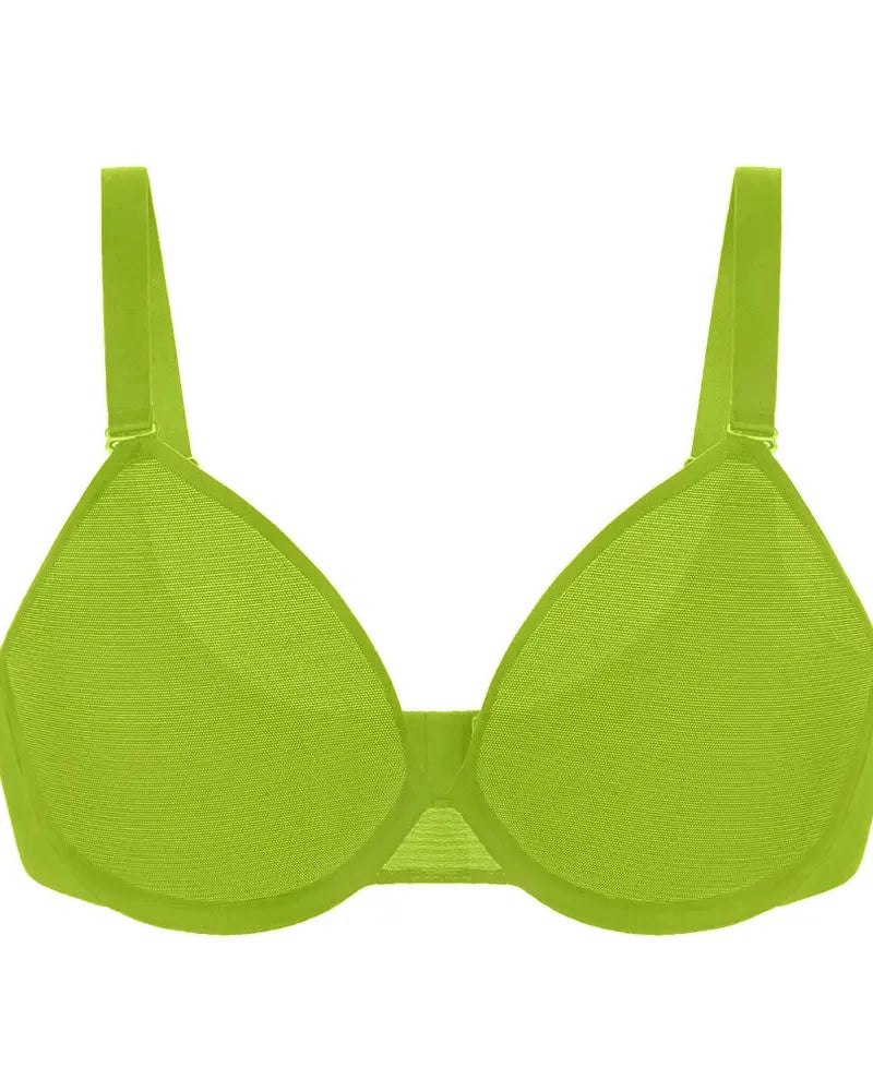 Air Light Plus Size Mesh Underwire Minimizer Bra