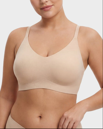 Wireless Seamless Lace Jelly Bralette with Light Padding