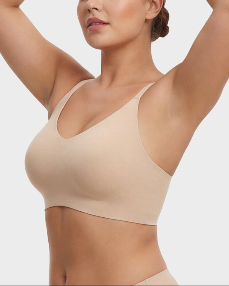 Wireless Seamless Lace Jelly Bralette with Light Padding