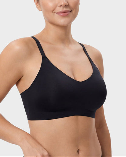 Wireless Seamless Lace Jelly Bralette with Light Padding