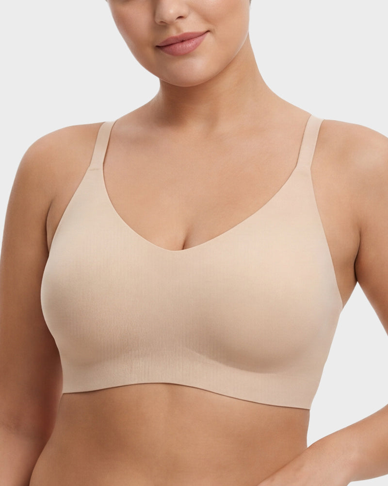 Wireless Seamless Lace Jelly Bralette with Light Padding