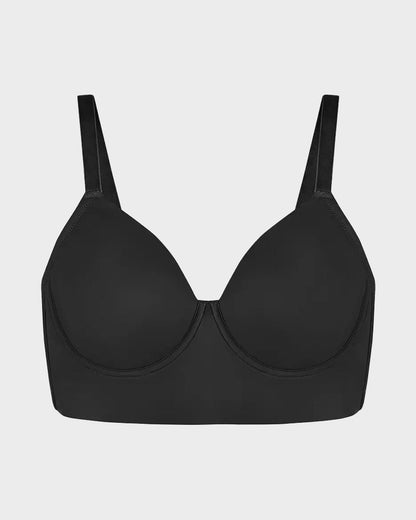 Delia Plus Size Smooth Full-Coverage Longline Support Bra.