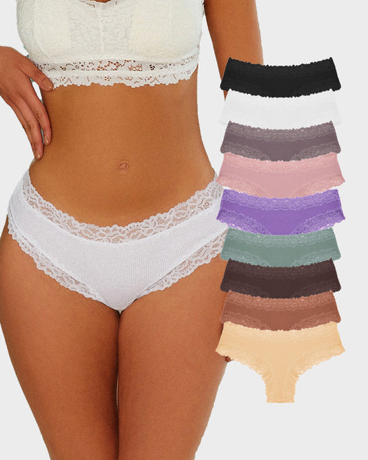 Women's Cotton Panties Lace Low Rise