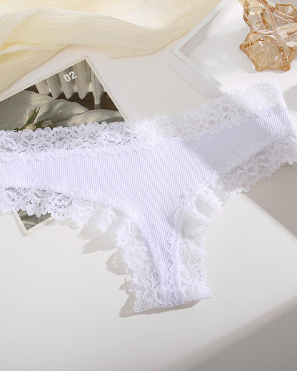 Women's Cotton Panties Lace Low Rise