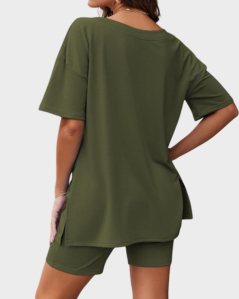 Casual Vibe Comfy Oversized 2-Piece Lounge Set