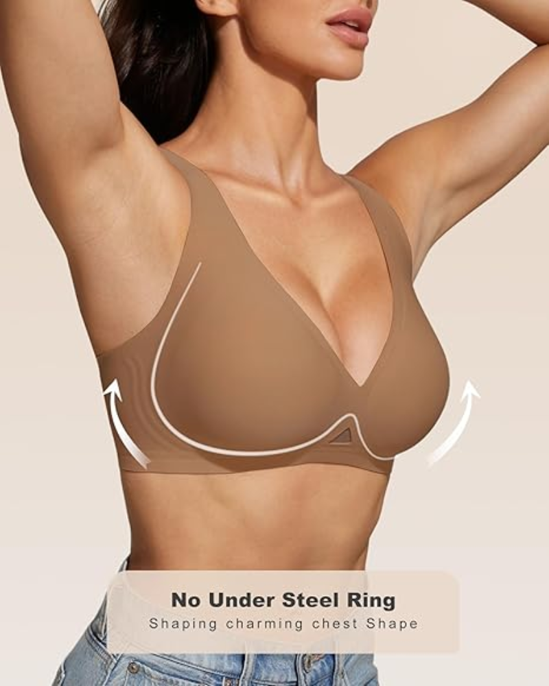 Jelly Soft Wireless Deep V Lift Bra