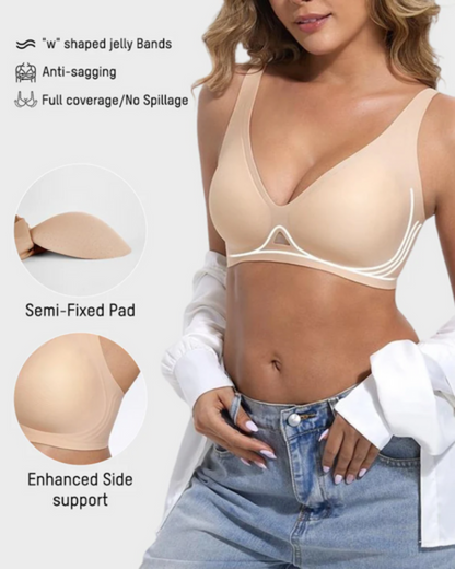 Jelly Soft Wireless Deep V Lift Bra