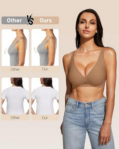 Jelly Soft Wireless Deep V Lift Bra