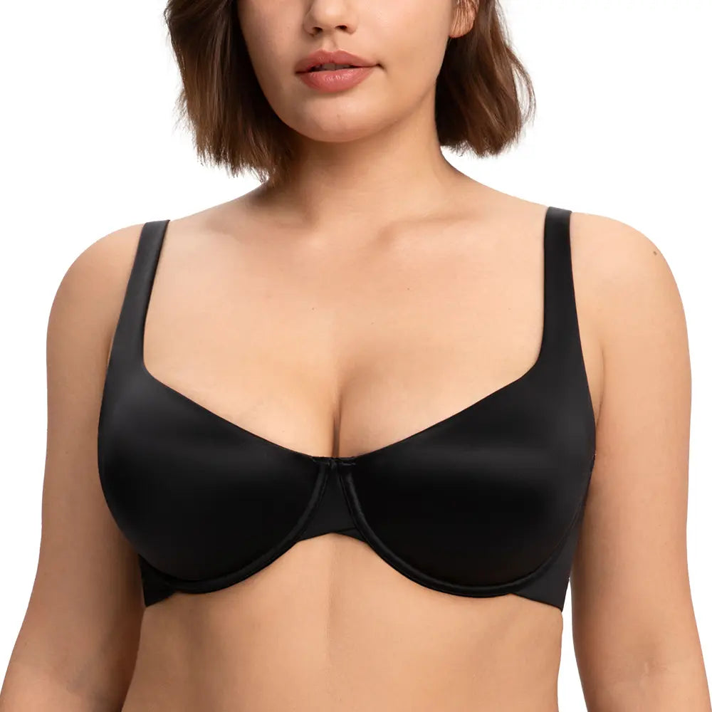 Satin Seamless Balconette Bra