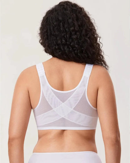 Women’s Front Closure Bra Full Coverage Posture Support Underwire Bra