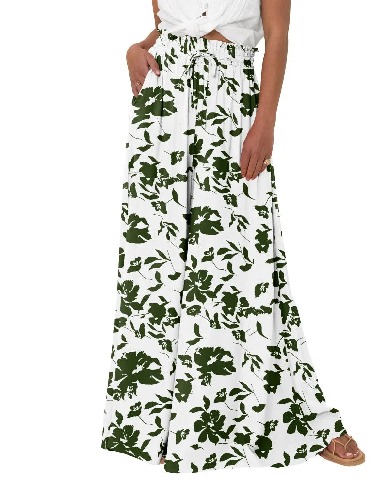 Women High Waist Wide Leg Palazzo Pants with Pockets