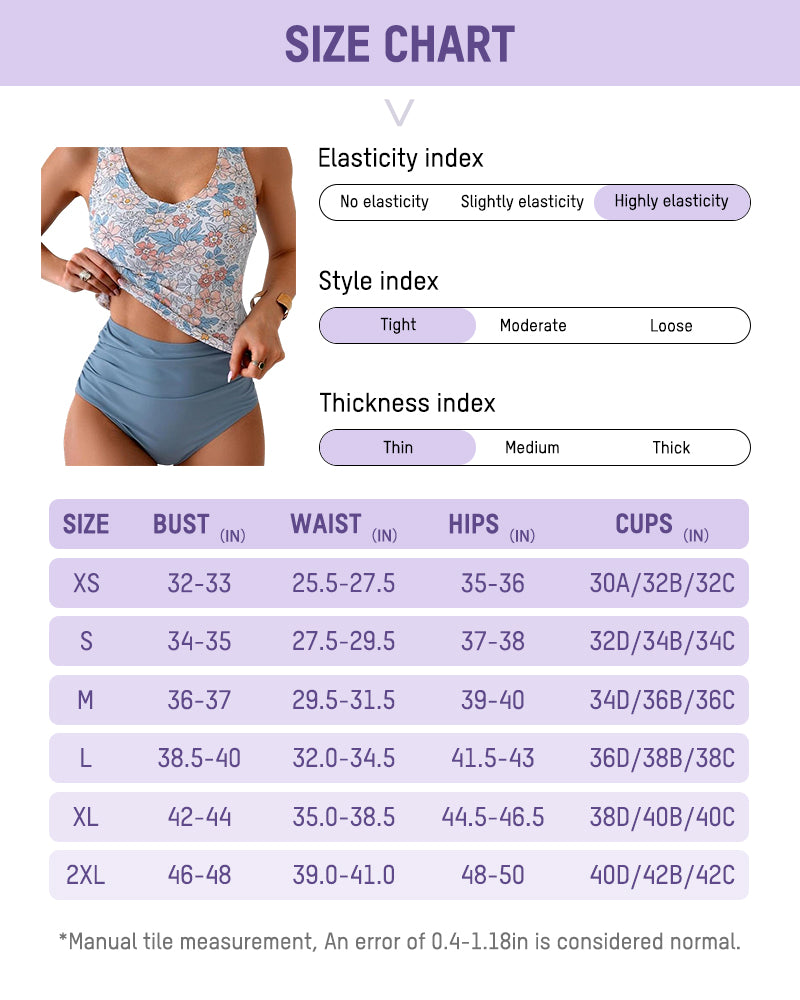 Tummy Control Cutout Back Tankini Set