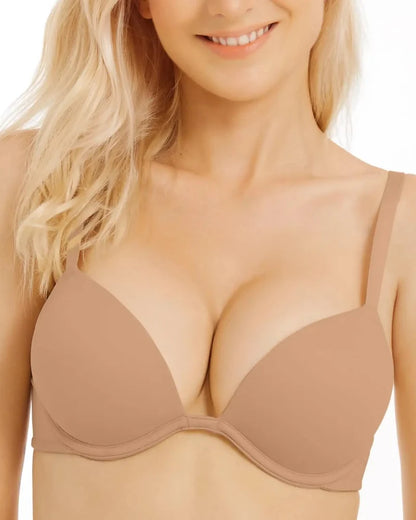 Deep V Push-Up T-Shirt Bra – Breathable Everyday Essential