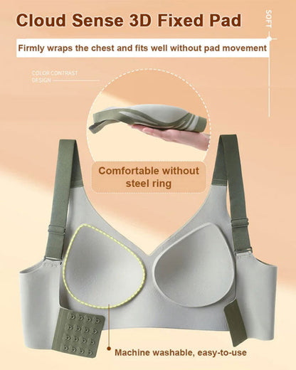 Anti-Sagging Support Shockproof Sports Fixed Cup Bra For Women