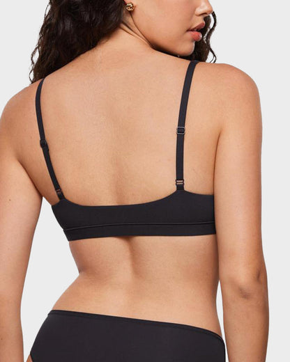 Soft Deep V Bralette, Wire-Free Sleep Bra