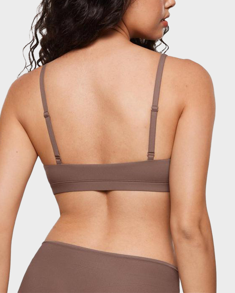 Soft Deep V Bralette, Wire-Free Sleep Bra