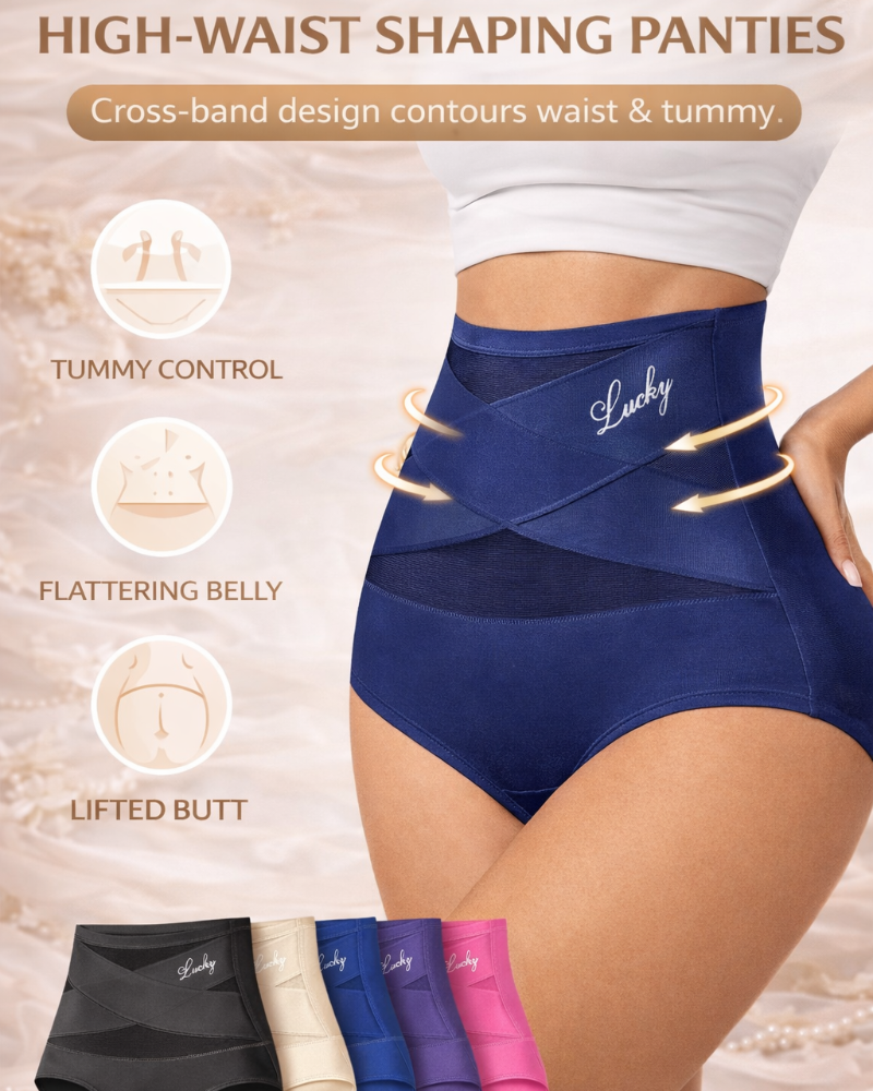 High-Waist Tummy Control Seamless Shaping Lucky Panties(4pcs)