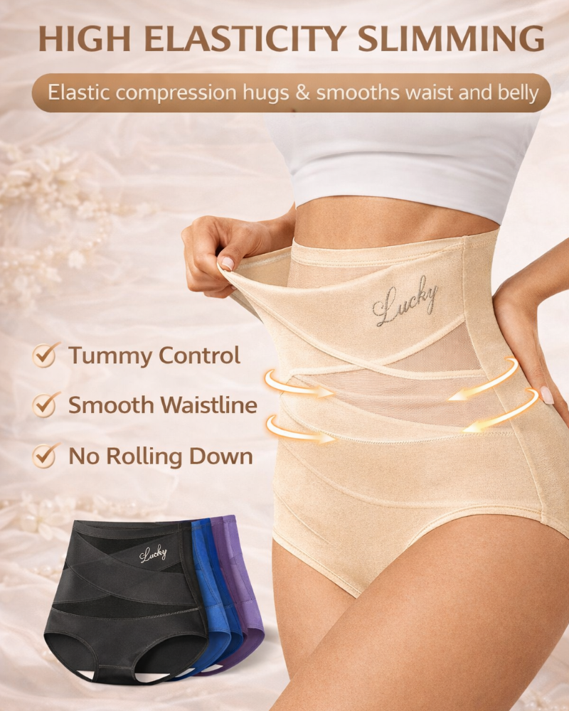 High-Waist Tummy Control Seamless Shaping Lucky Panties(4pcs)