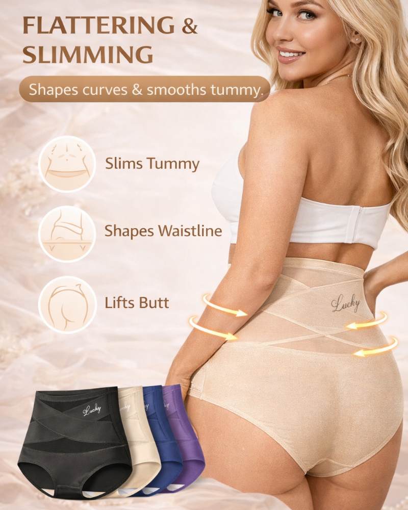High-Waist Tummy Control Seamless Shaping Lucky Panties(4pcs)
