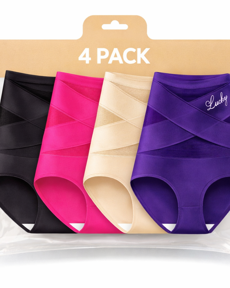 High-Waist Tummy Control Seamless Shaping Lucky Panties(4pcs)
