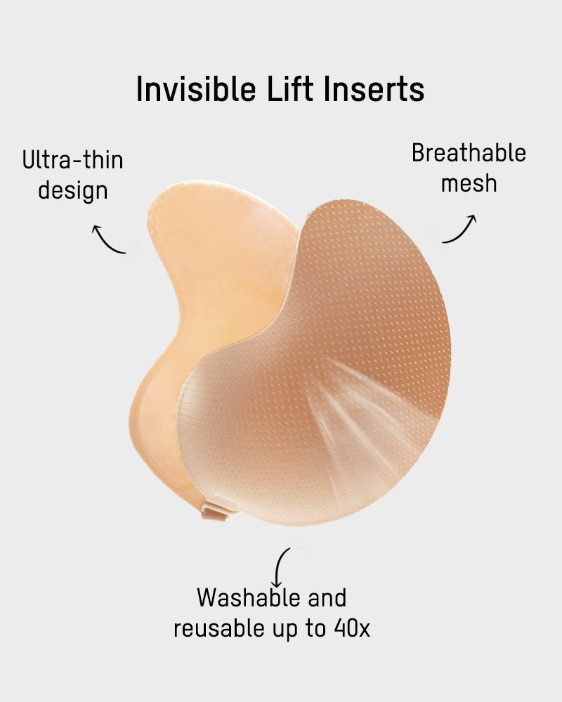 Adhesive V-Bra, Invisible Push-Up Bra (2 Pairs)