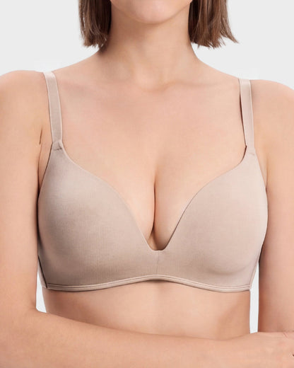 Wire-Free Cotton Lift T-Shirt Bra