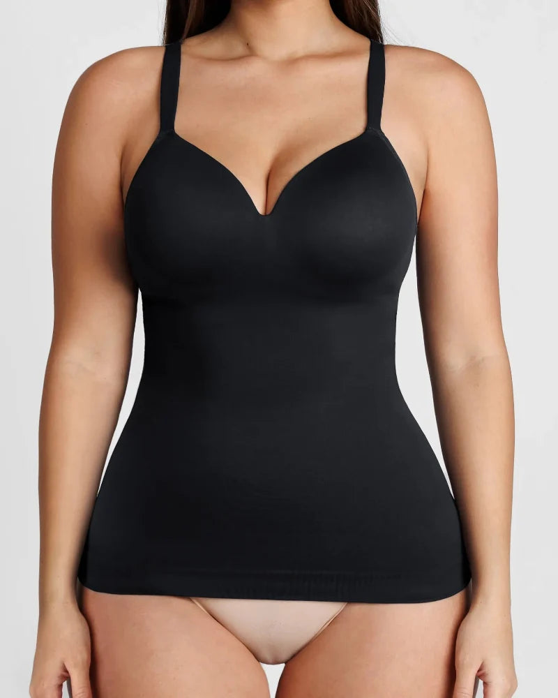 Women's Shaping Bodysuit Tank with Built-In Bra – Slim & Breathable