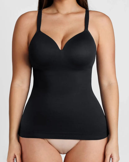 Women's Shaping Bodysuit Tank with Built-In Bra – Slim & Breathable