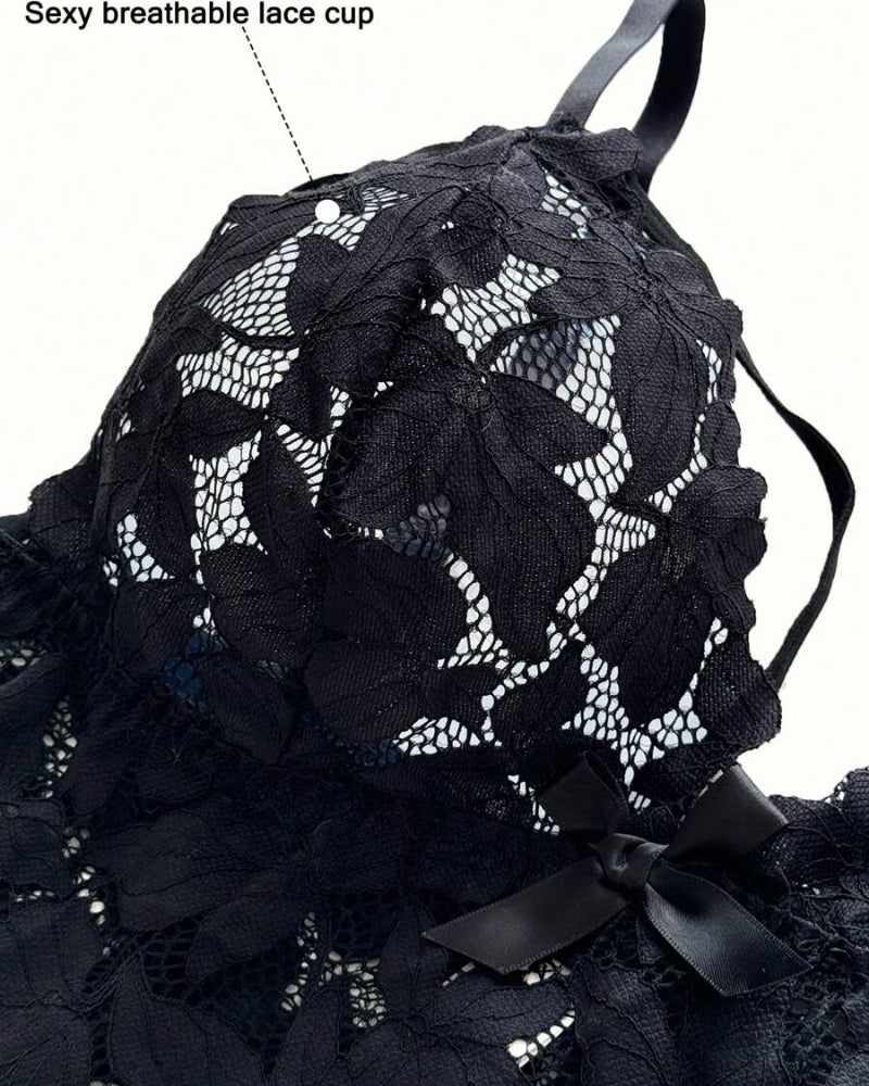 Plus Size Lace Lingerie Set  2-Piece Sexy Sleepwear